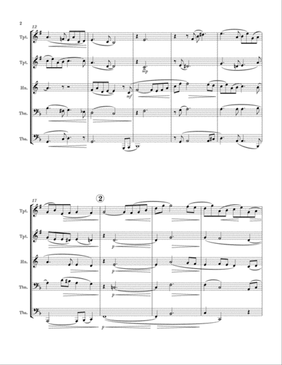 Traumerei Brass Ensemble scores gallery preview page 2