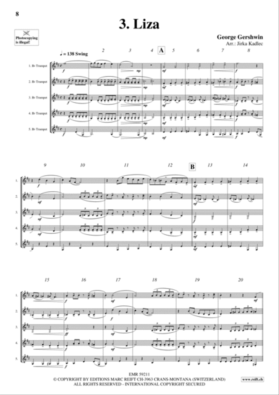 Trumpet Quintet Collection Volume 5 Trumpet scores gallery preview page 6