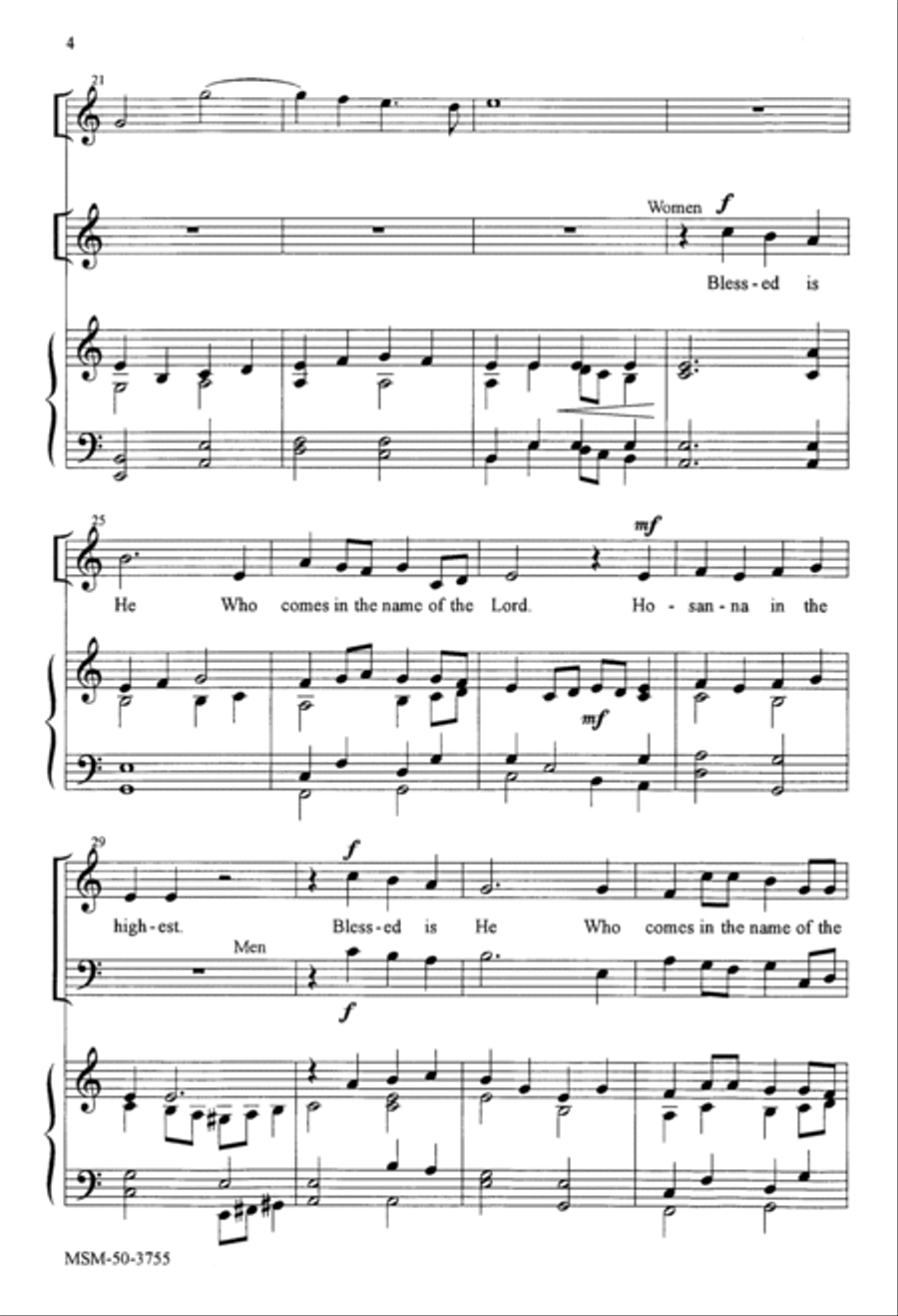 Hosanna in the Highest 2-Part scores gallery preview page 3