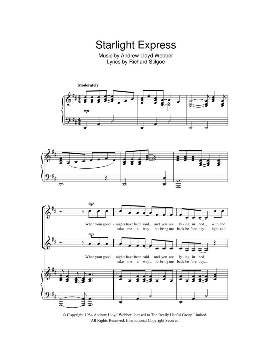 Starlight Express 2-Part scores gallery preview page 1