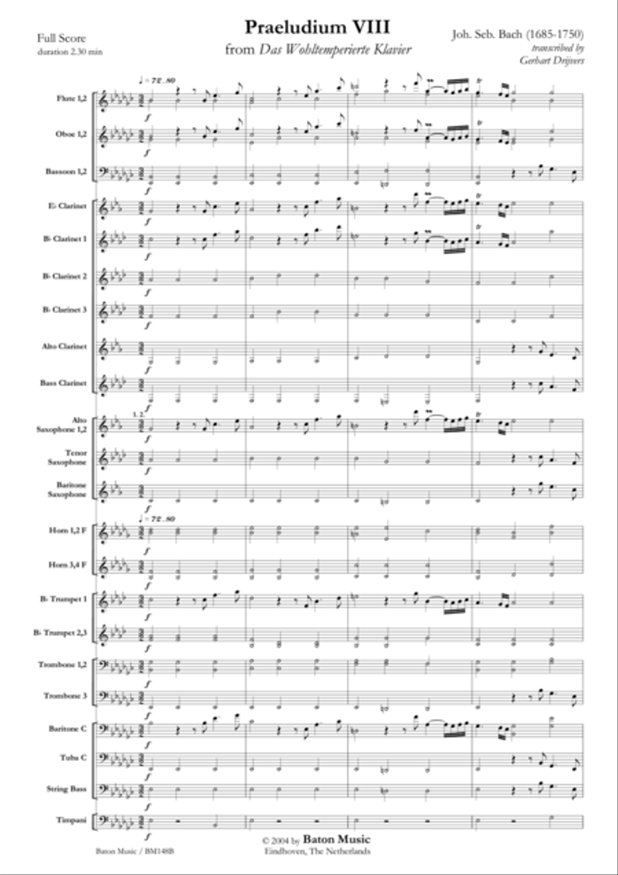 Praeludium VIII Concert Band scores gallery preview page 2