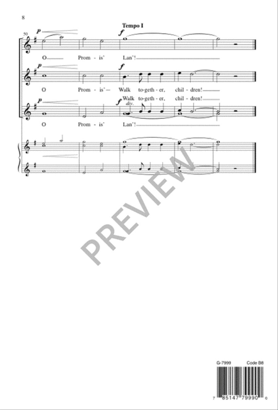Walk Together, Children 3-Part scores gallery preview page 8