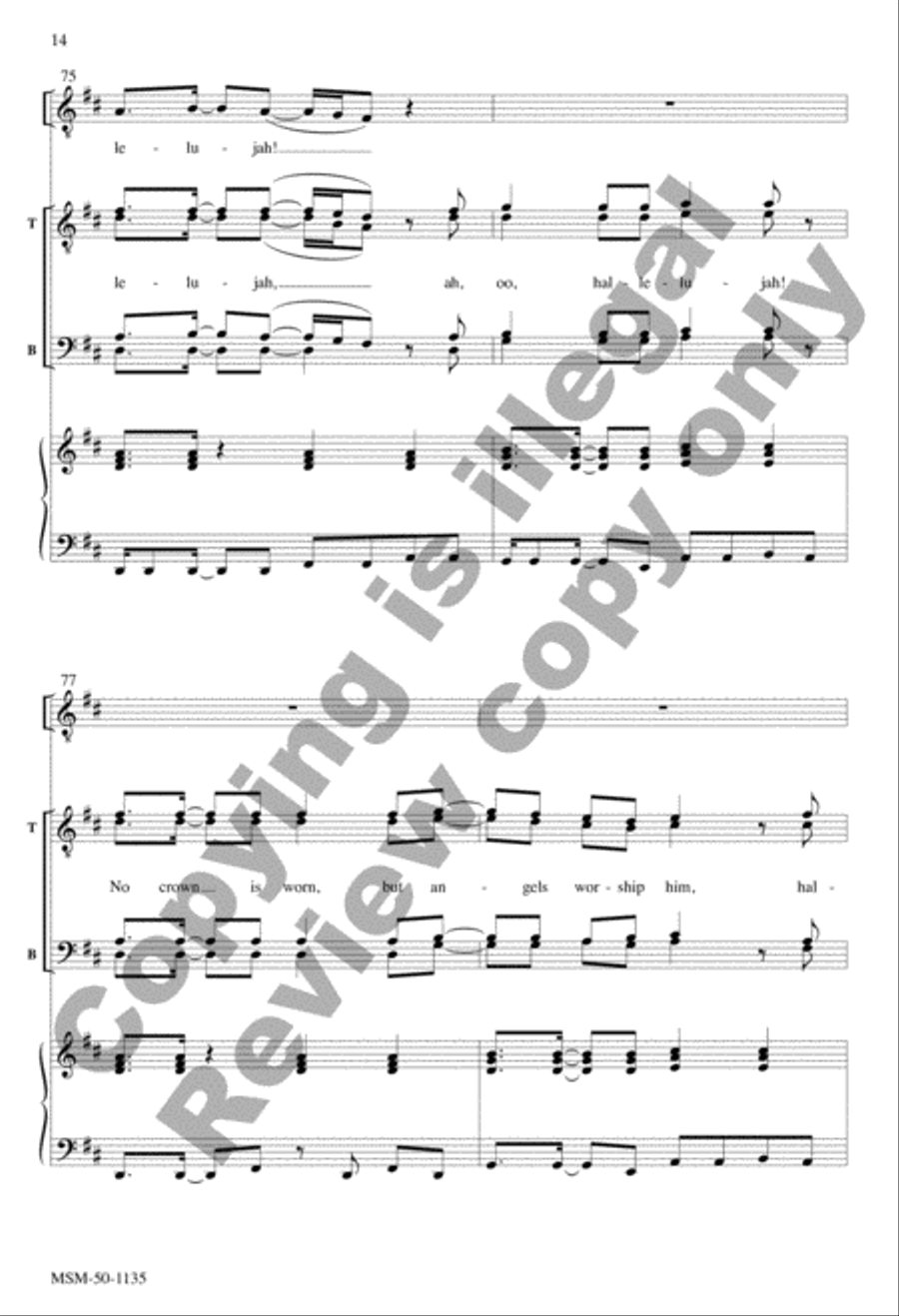 A King Is Born (Choral Score) TTBB scores gallery preview page 14