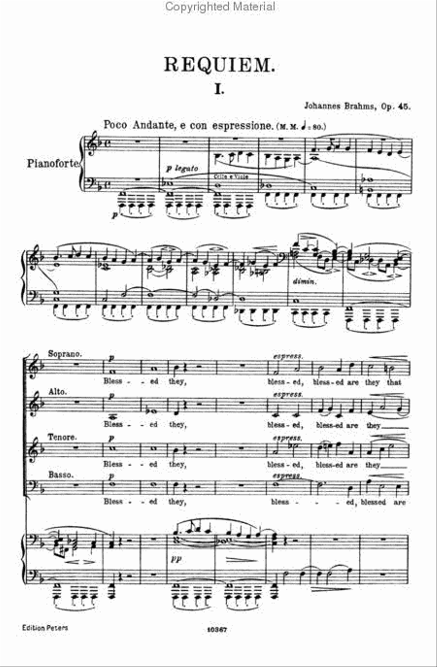 German Requiem 4-Part scores gallery preview page 3
