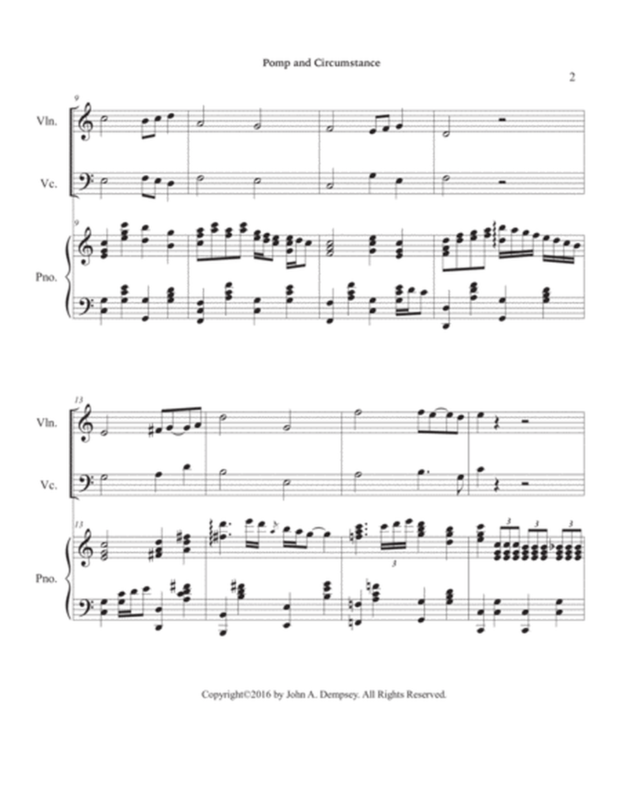 Pomp and Circumstance (Piano Trio): Violin, Cello and Piano image number null