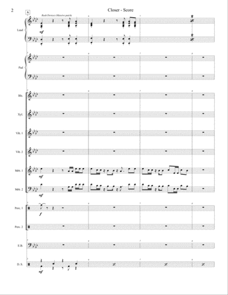 Closer Closer Percussion Ensemble scores gallery preview page 2