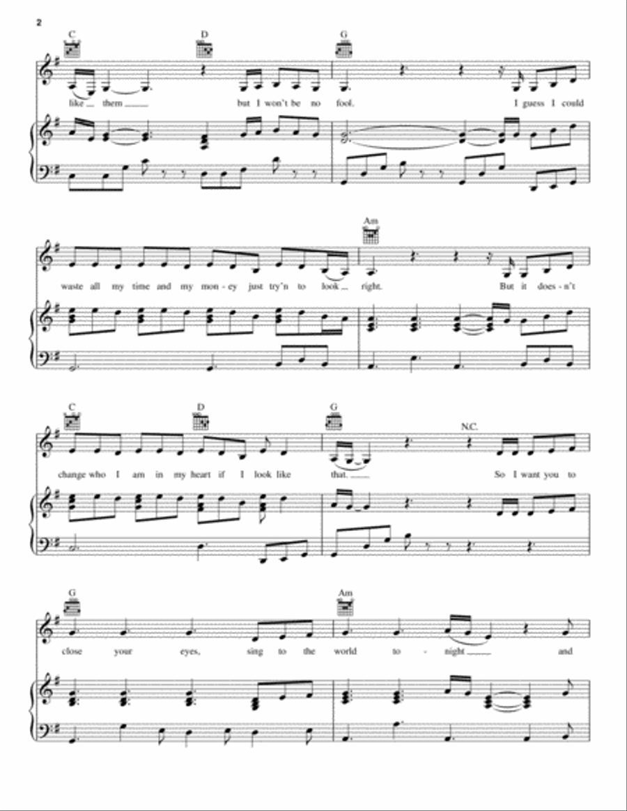 Close Your Eyes Close Your Eyes Piano, Vocal, Guitar scores gallery preview page 2