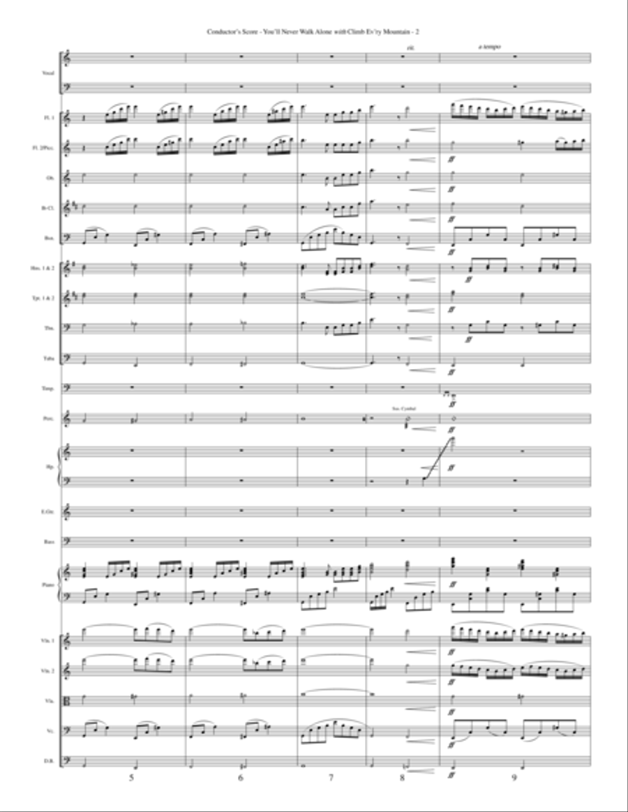 You'll Never Walk Alone (with Climb Every Mountain) - Conductor Score (Full Score) Choir scores gallery preview page 2