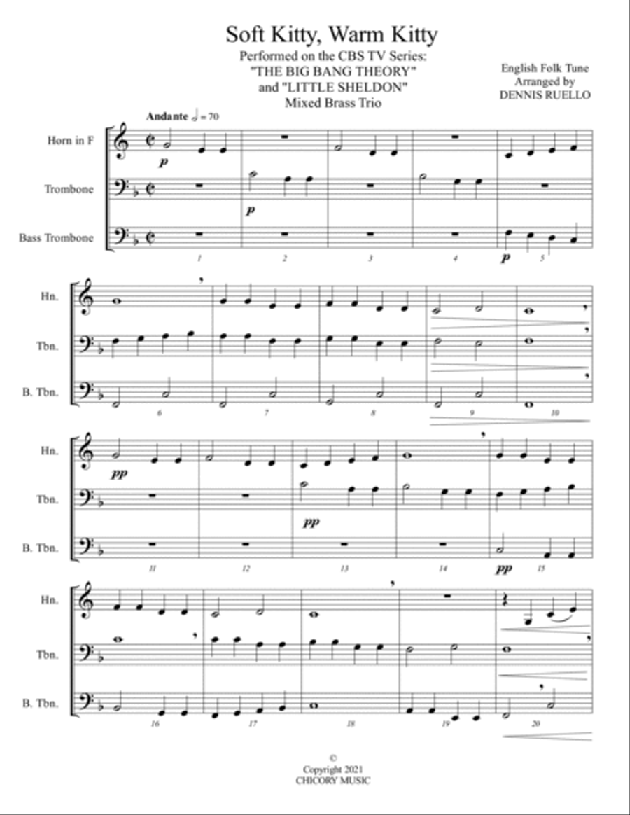 Soft Kitty, Warm Kitty - Performed on the CBS TV Series: 