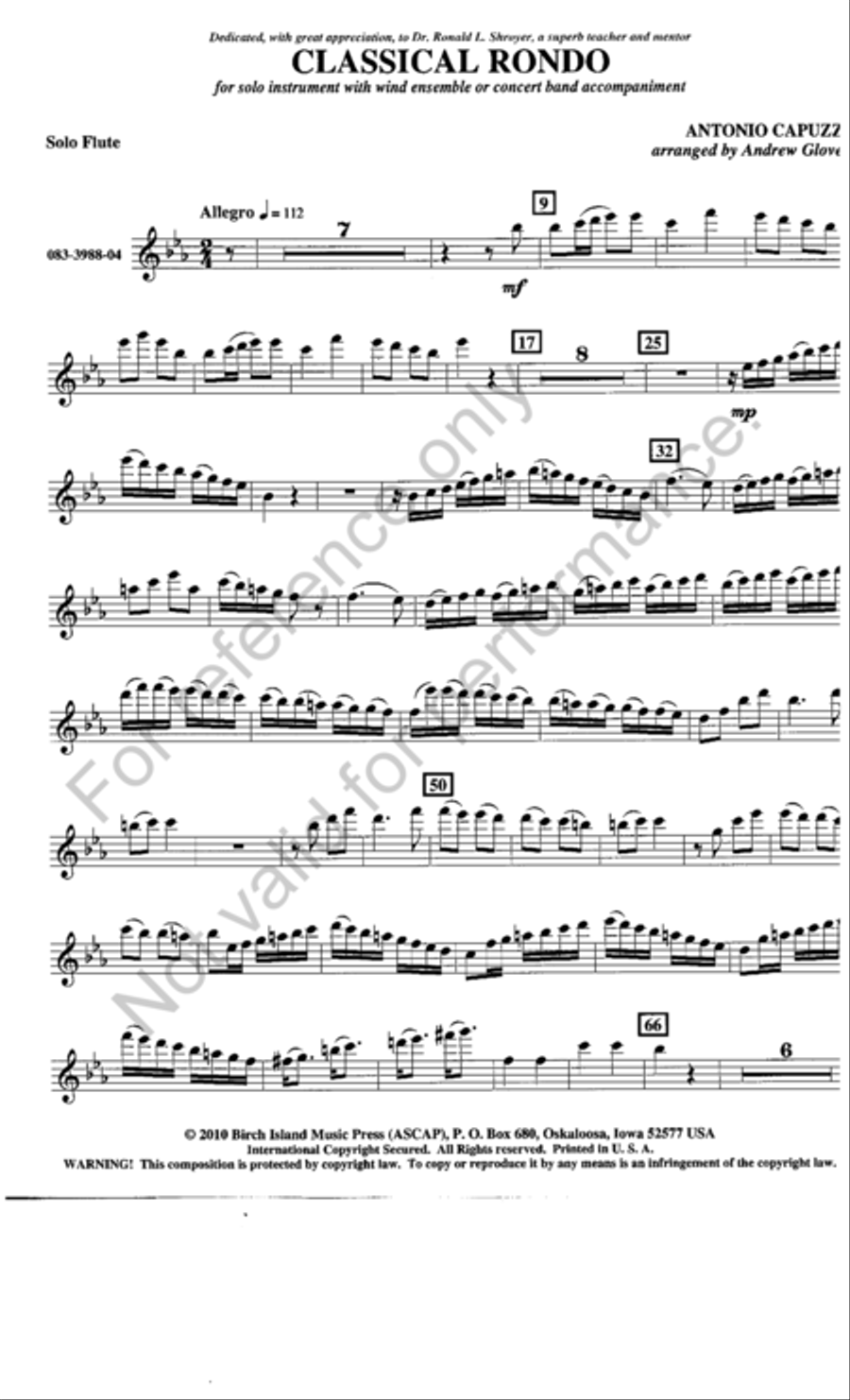 Classical Rondo Flute Solo scores gallery preview page 2