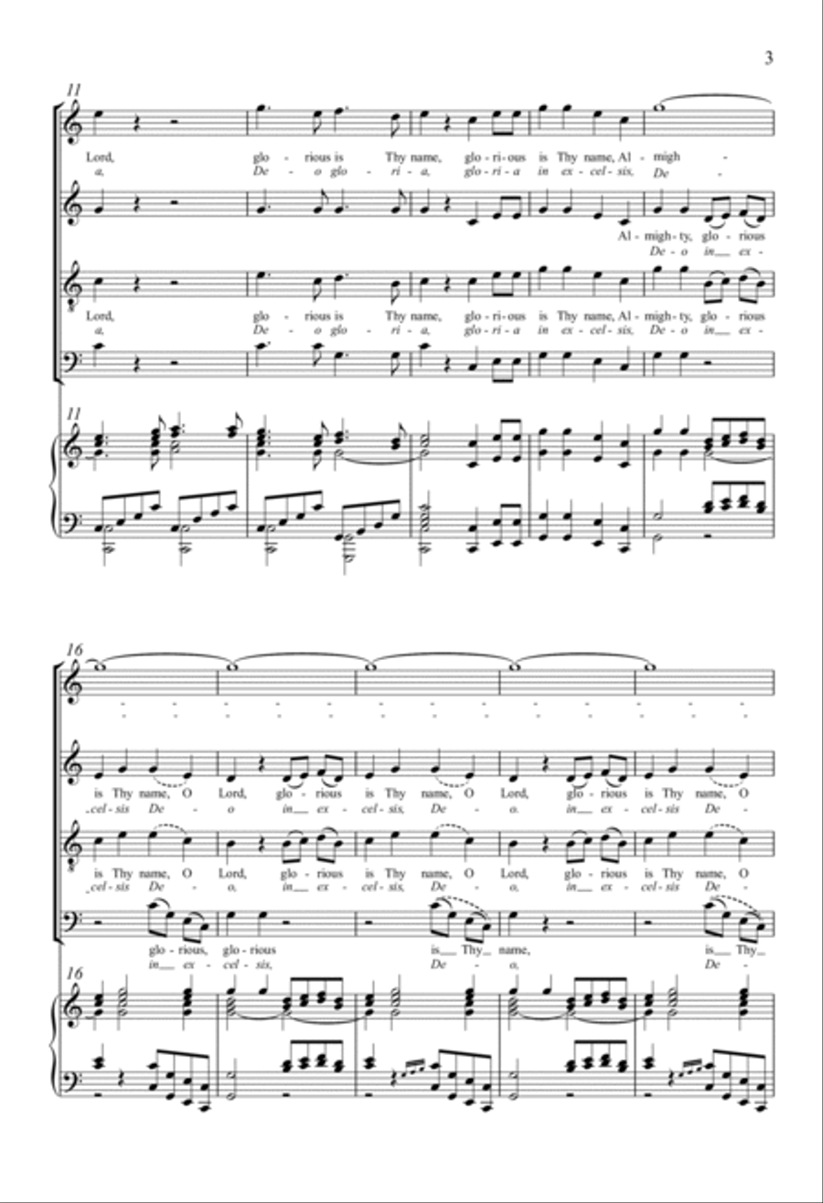 Gloria In Excelsis 4-Part scores gallery preview page 2