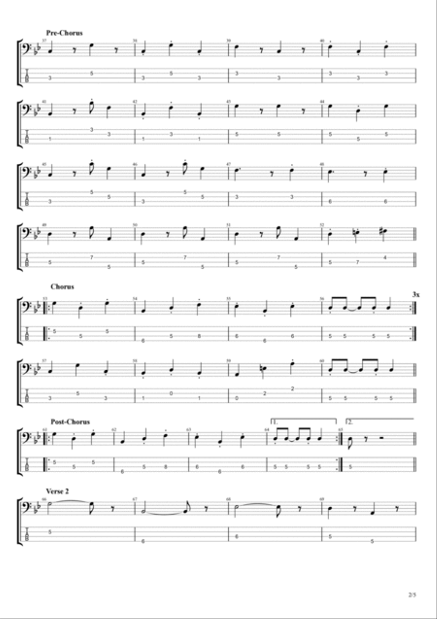 La Buena Vida La Buena Vida Guitar Tablature scores gallery preview page 2