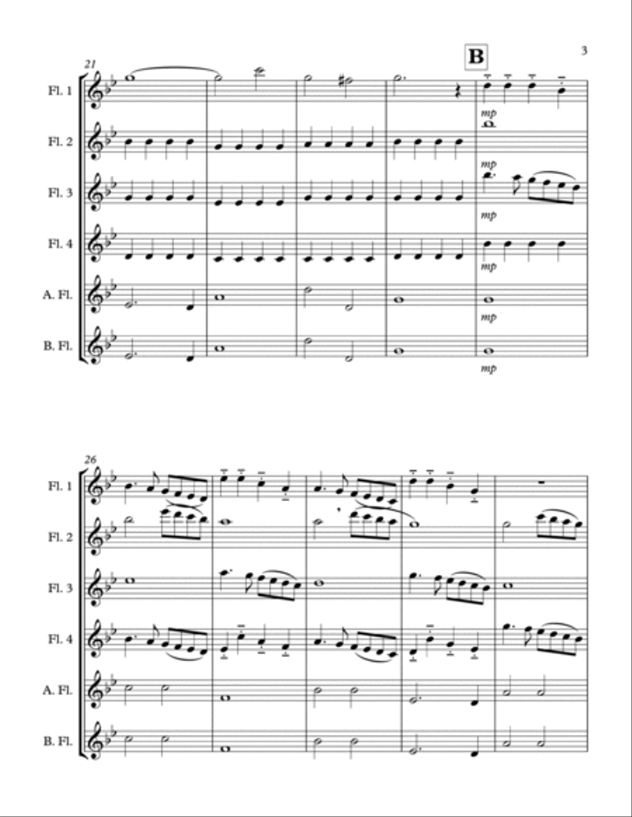Ave Maria arranged for Flute Choir Flute Choir scores gallery preview page 5