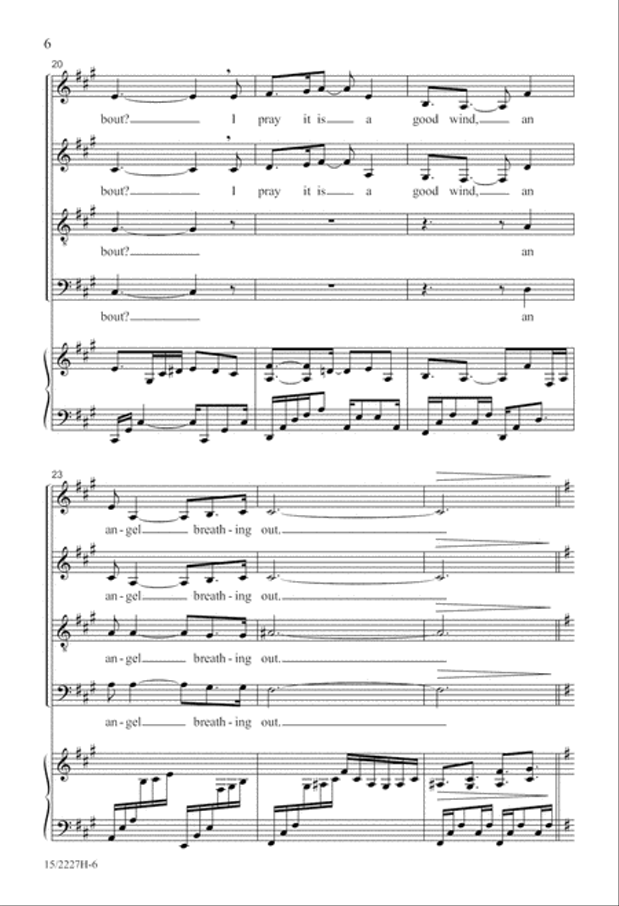 Angel Breathing Out Angel Breathing Out 4-Part scores gallery preview page 7
