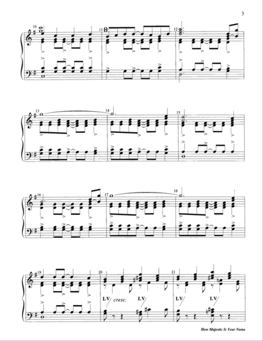 How Majestic is Your Name 3-Octaves scores gallery preview page 10