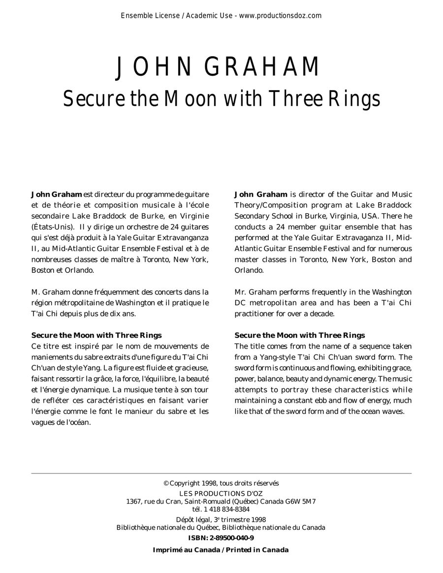 Secure the Moon with Three Rings