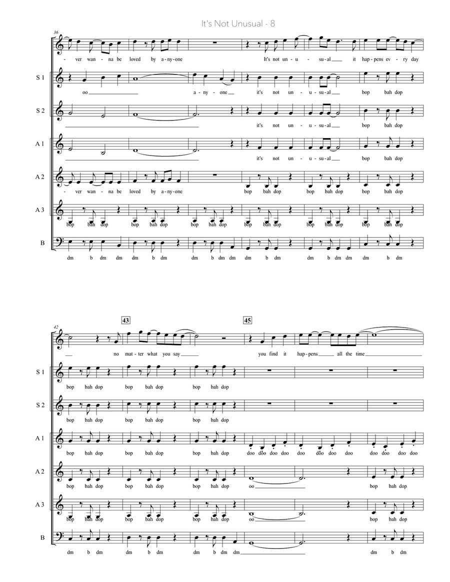 It's Not Unusual 4-Part scores gallery preview page 4