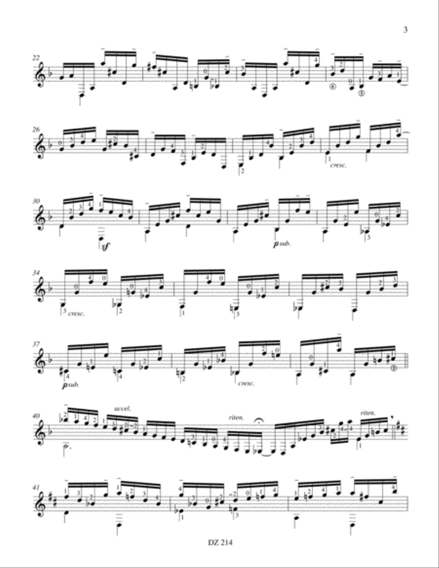 Sonatine champignonne Classical Guitar scores gallery preview page 3
