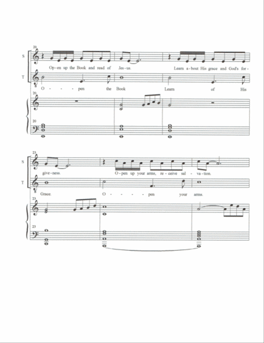 Open Up Your Eyes 4-Part scores gallery preview page 3