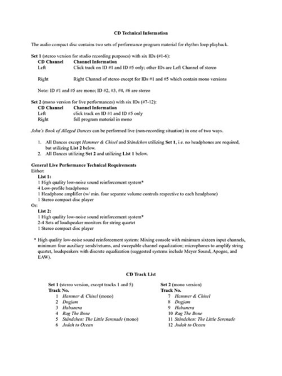 John's Book of Alleged Dances String Quartet scores gallery preview page 5