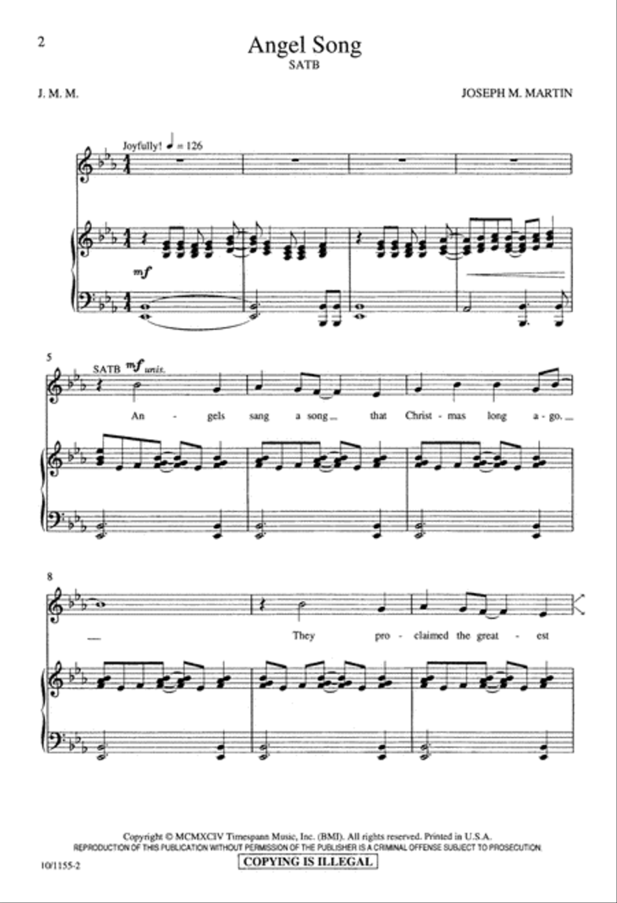 Angel Song 4-Part scores gallery preview page 2