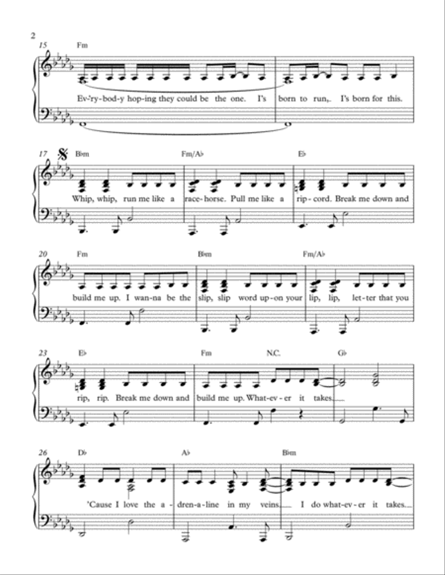 Whatever It Takes Voice scores gallery preview page 2