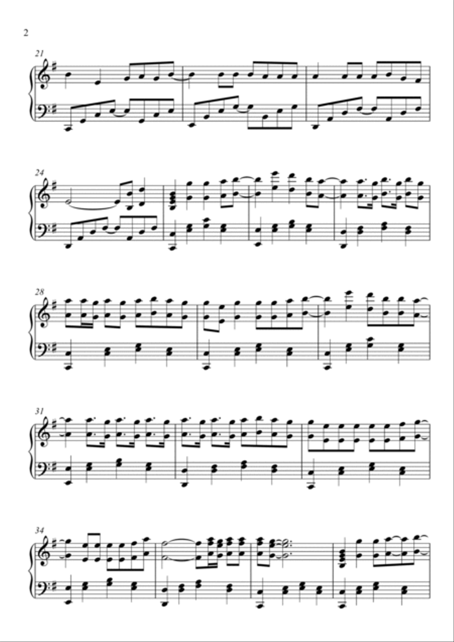 Born To Die Piano Solo scores gallery preview page 2