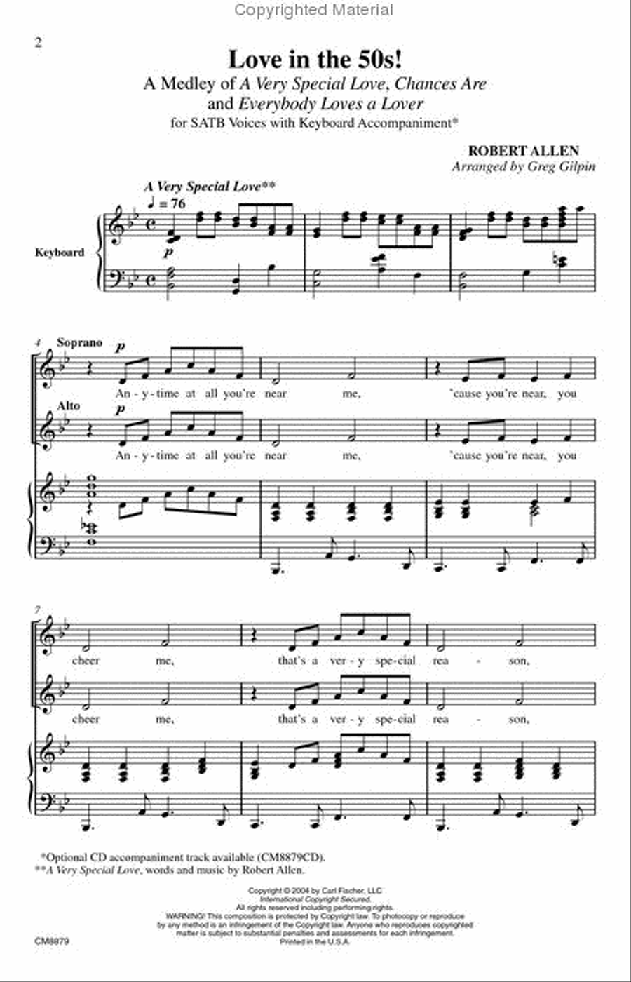 Love in the 50S! 4-Part scores gallery preview page 2