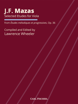 Book cover for Selected Etudes for Viola