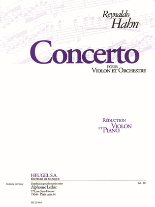 Book cover for Concerto (violin & Piano)
