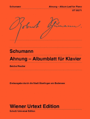 Book cover for Ahnung - Albumblatt