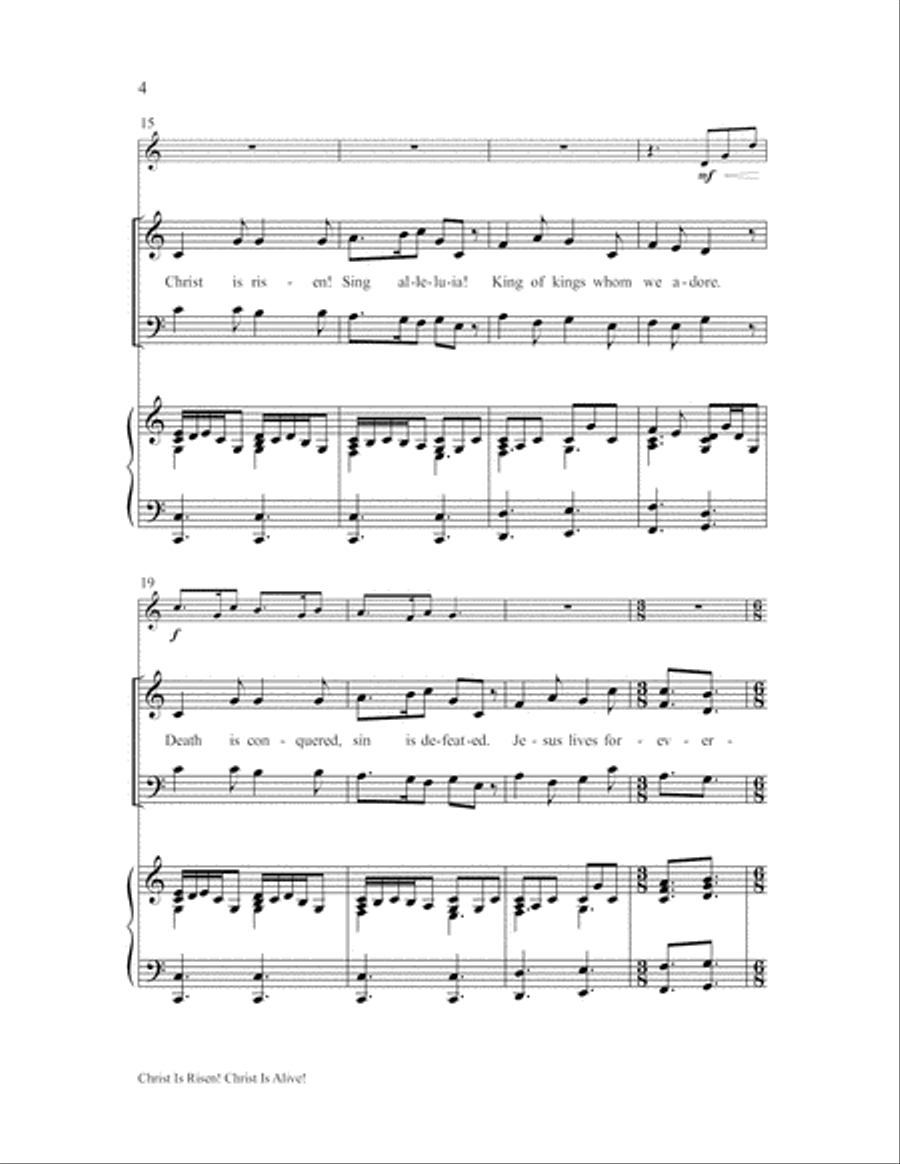 Christ Is Risen! Christ Is Alive! Choir scores gallery preview page 4