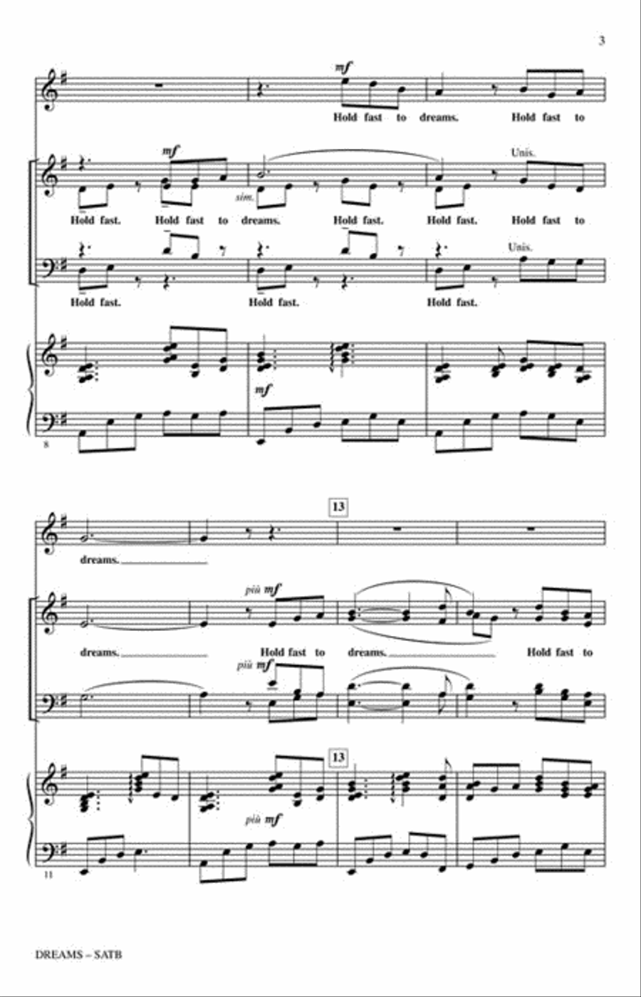 Dreams Dreams 4-Part scores gallery preview page 3