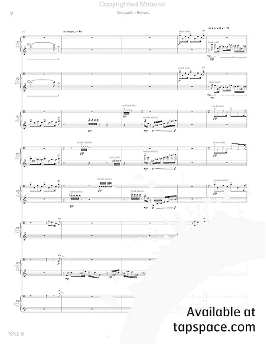 Crosswalk Crosswalk Percussion Ensemble scores gallery preview page 17
