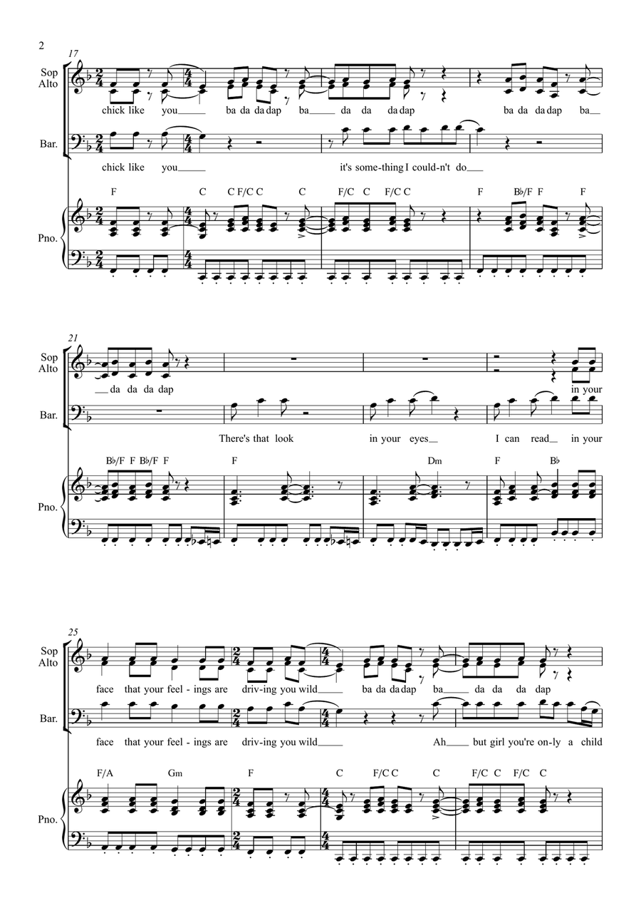 Does Your Mother Know 3-Part scores gallery preview page 2