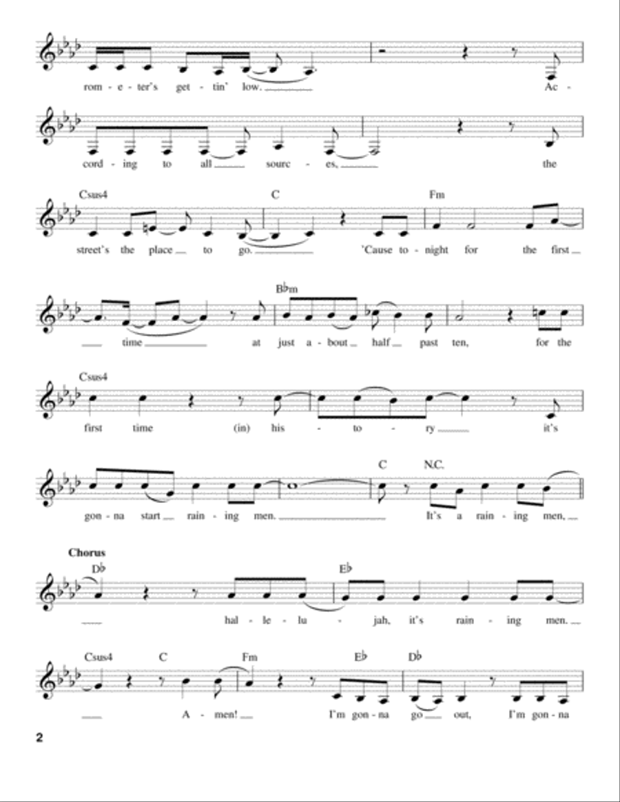It's Raining Men Voice scores gallery preview page 2