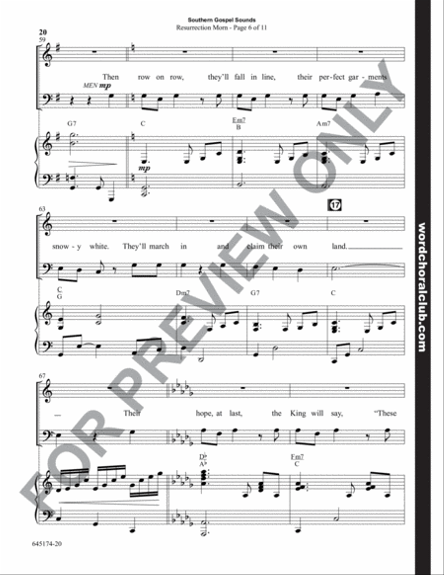 Southern Gospel Sounds - Choral Book 4-Part scores gallery preview page 21
