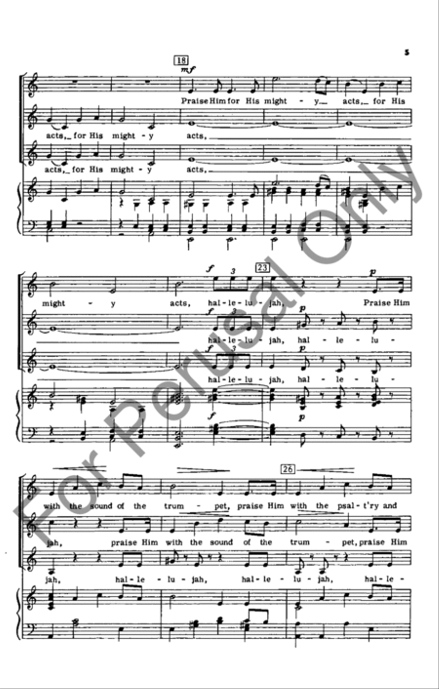 Hallelujah, Praise Ye The Lord SSA scores gallery preview page 4
