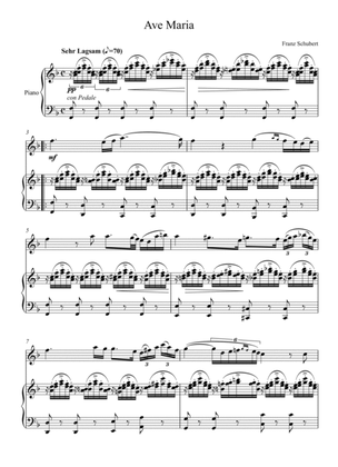 Franz Schubert - Ave Maria (Violin Solo) - F Key