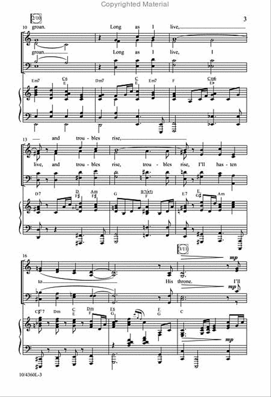 I Love the Lord 4-Part scores gallery preview page 3