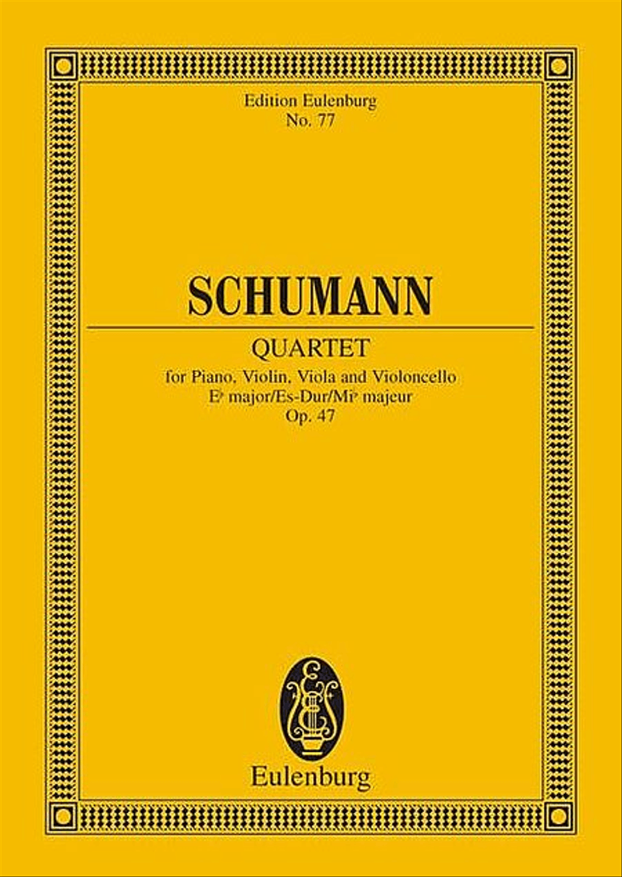 Piano Quartet, Op. 47 in E-Flat Major Piano Quartet scores gallery preview page 1