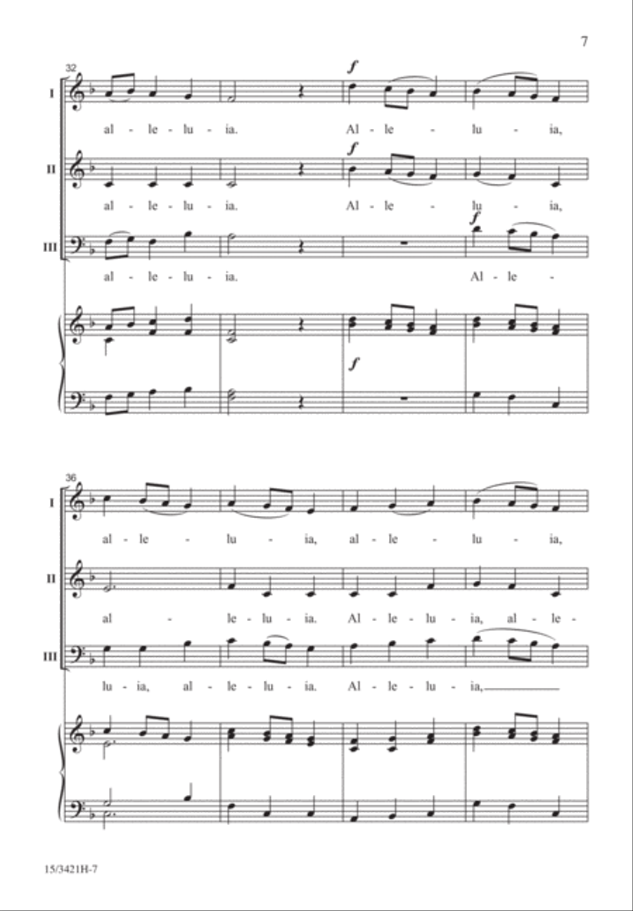 Alleluia 3-Part scores gallery preview page 6