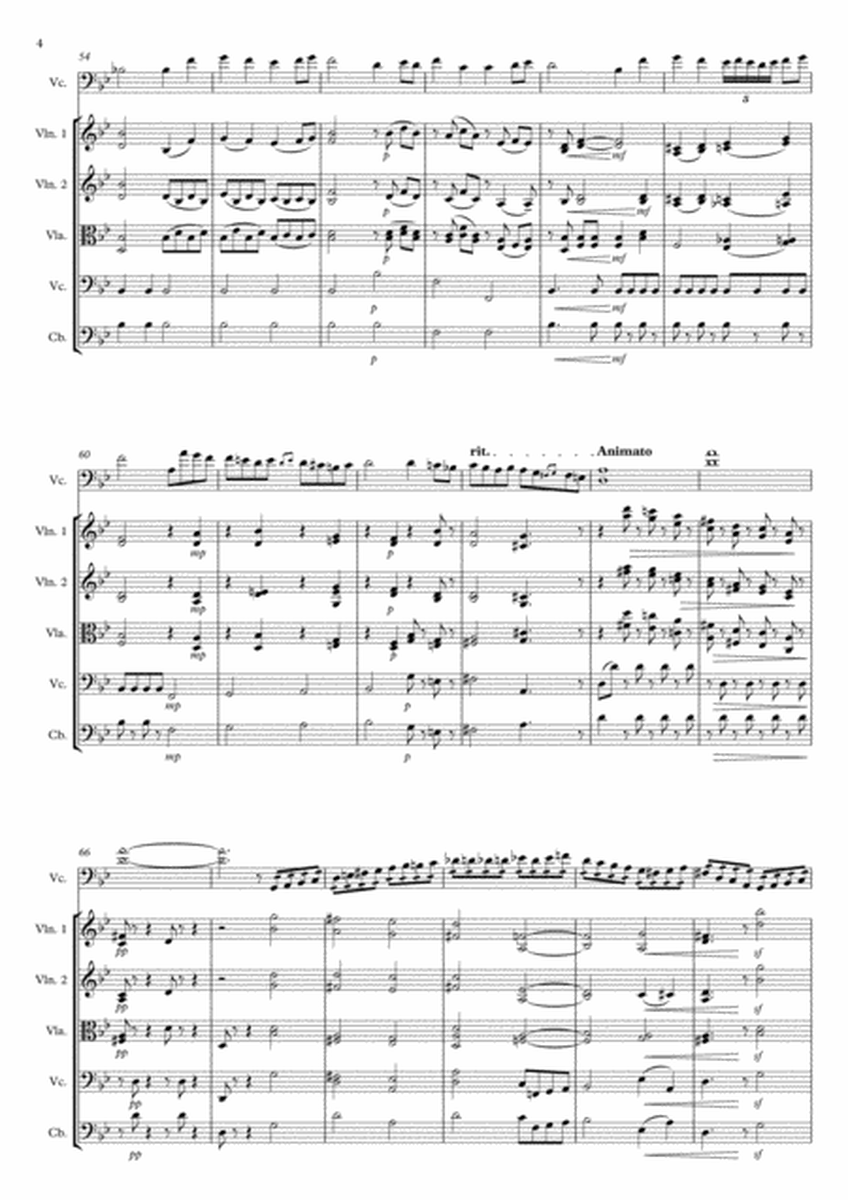 W.H.Squire "Bourree" for Cello and String Orchestra
