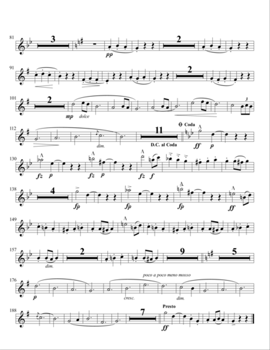 Slavonic Dance, Op. 46, No. 8 Brass Ensemble scores gallery preview page 3