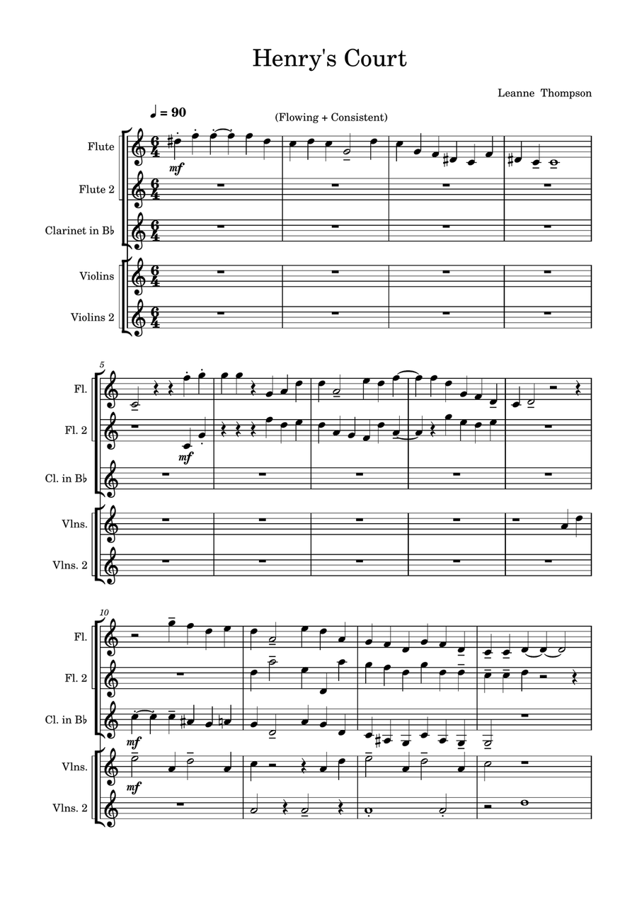 Henry's Court Chamber Orchestra scores gallery preview page 1