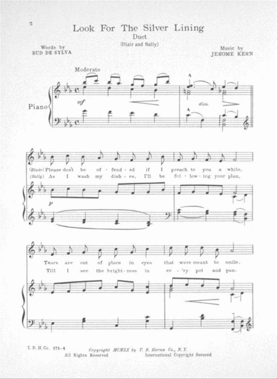 Look For the Silver Lining Voice scores gallery preview page 2