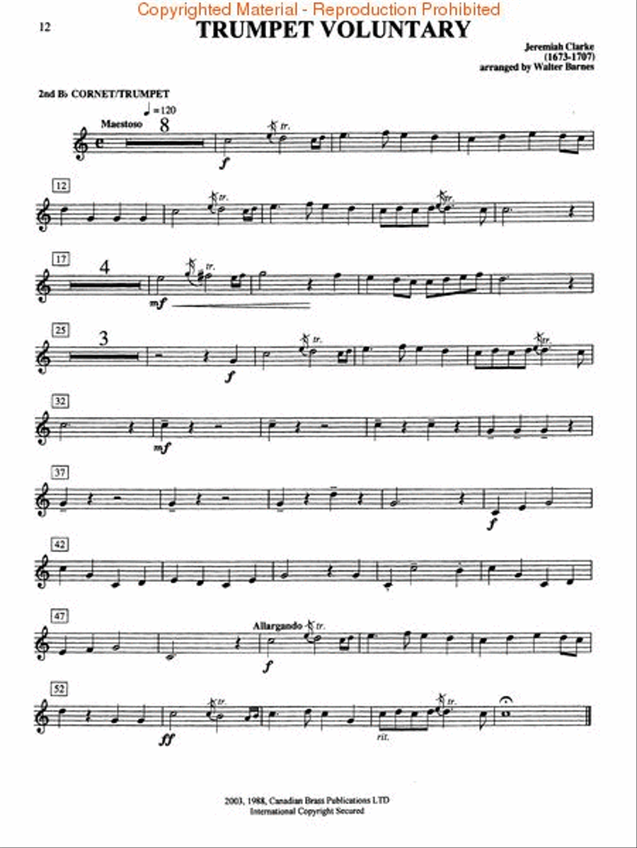 The Canadian Brass Wedding Essentials - Trumpet 2 Brass Quintet scores gallery preview page 2