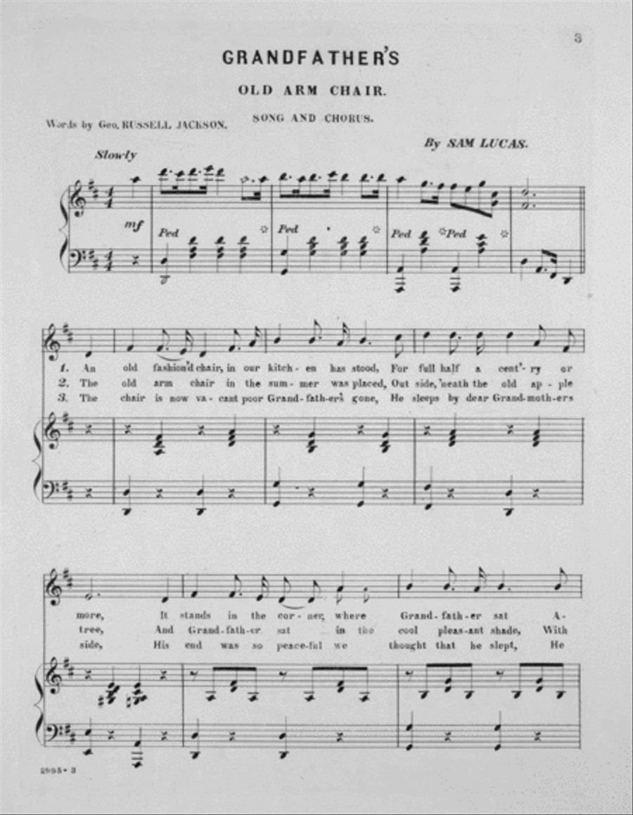 Grandfather's Old Arm Chair 4-Part scores gallery preview page 2