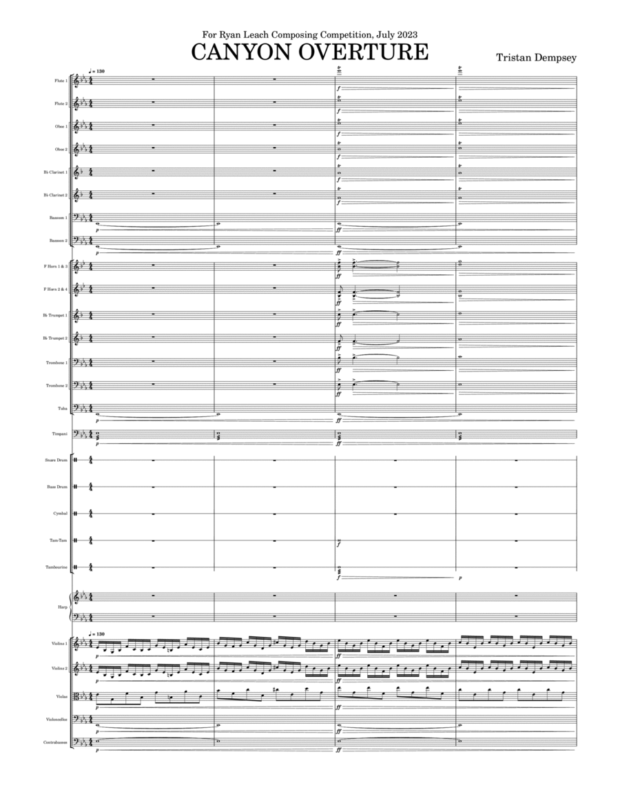 Canyon Overture Full Orchestra scores gallery preview page 1