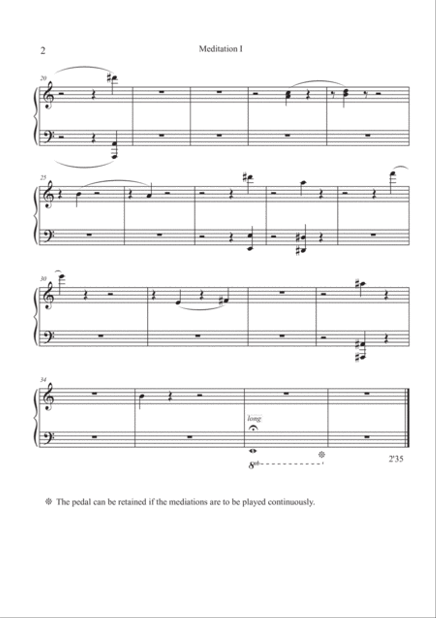Six Meditations on Bach Piano Solo scores gallery preview page 2